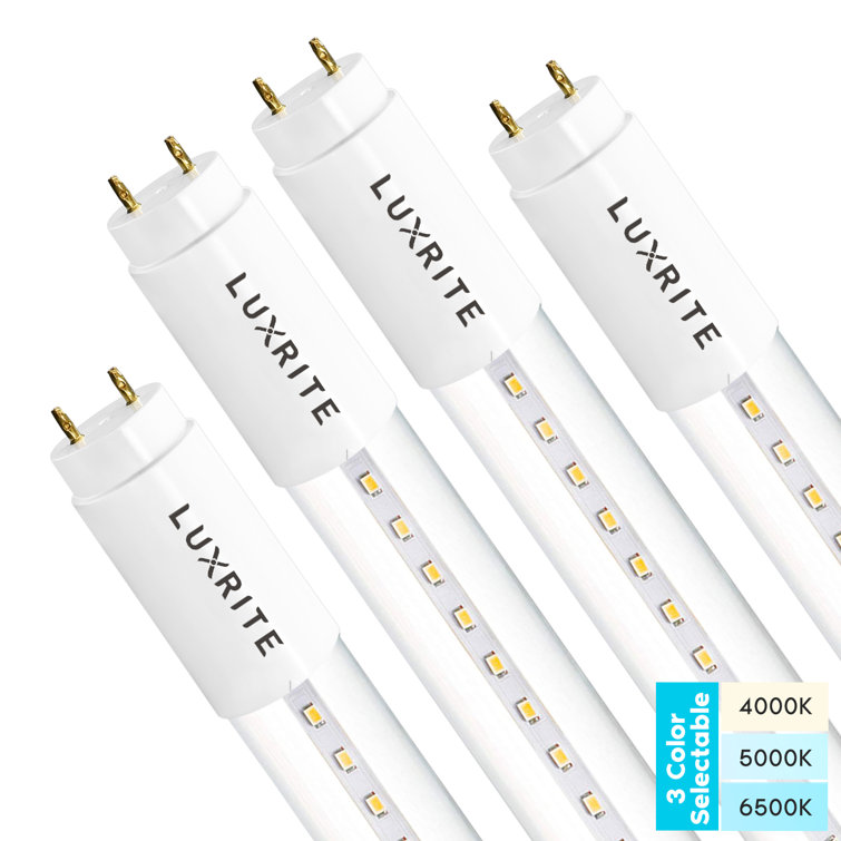 Luxrite 18 Watt 32 Watt Equivalent T8 LED Tube Light Color Selectable CCT Type A B G13 Bi pin Base Wayfair
